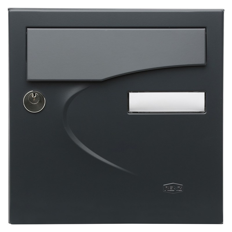 Boîte aux Lettres Extérieur RENZ 1 Porte Gris Anthracite - 231014 - NEUVE Déclassée