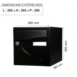 Boîte aux Lettres Extérieur RENZ 1 Porte Noir - 231017