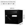 Boîte aux Lettres Extérieur RENZ 1 Porte Noir - 231017