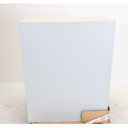 Armoire Basse à Portes Battantes CARAY 800x1000x380mm 2 Étagères Grise