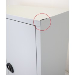 Armoire Basse à Portes Battantes CARAY 800x1000x380mm 2 Étagères