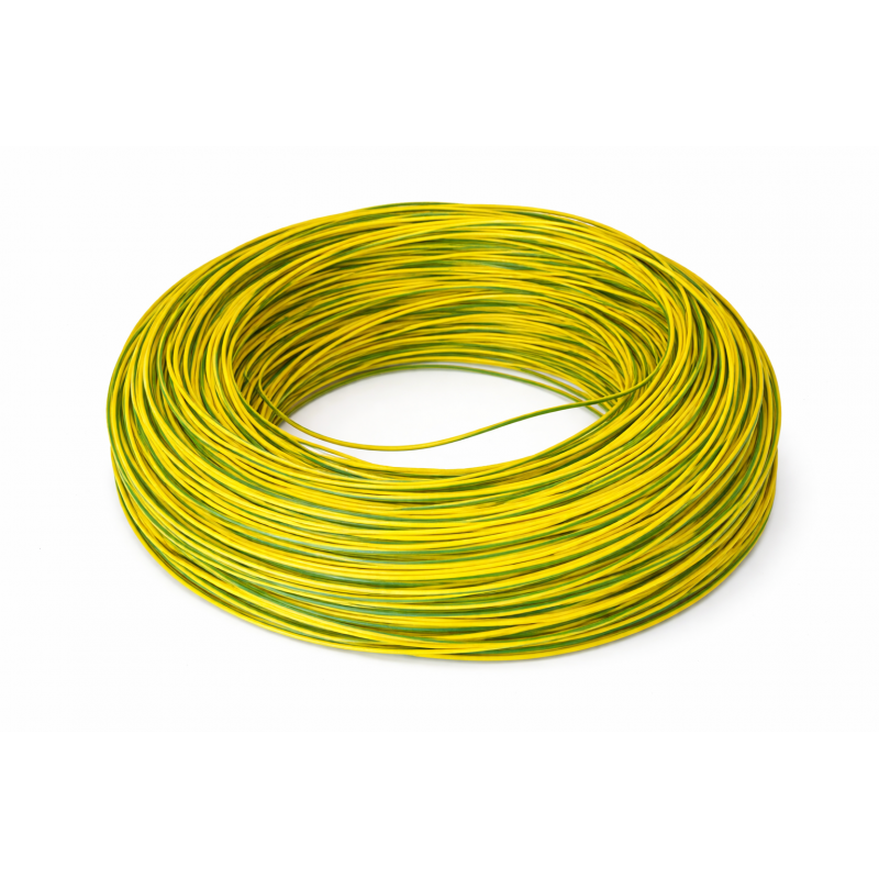 Câble de Terre 1000m ICC Style 1015 12 AWG Jaune et Vert Cuivre Étamé 600 V - TCT100M - NEUF