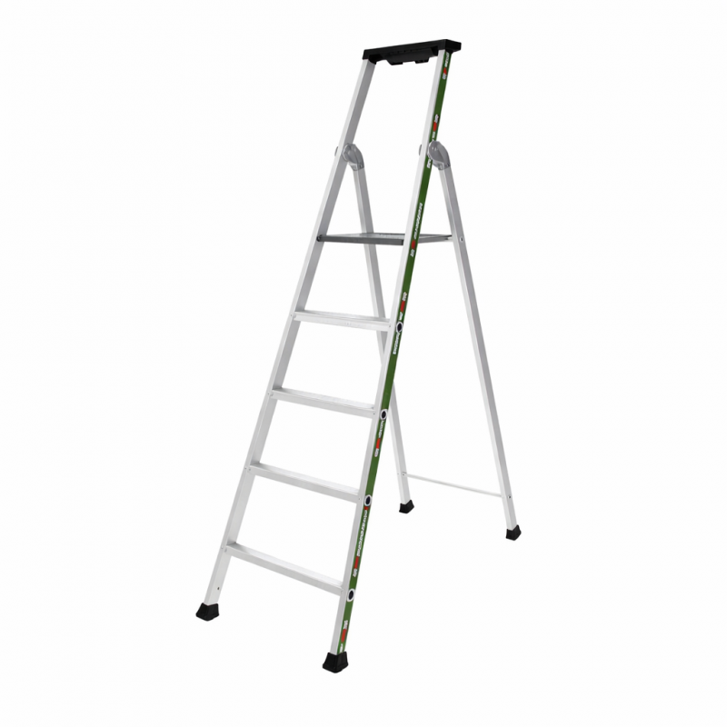 Escabeau Echelle 5 Marches Aluminium XHANDER Hauteur d'Accès 3,12m Charge 150kg - 02375265