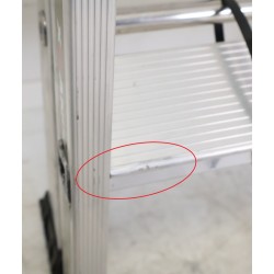 Escabeau Échelle 3 Marches Aluminium XHANDER Hauteur d'Accès 2.66m Charge 150kg - 02375263