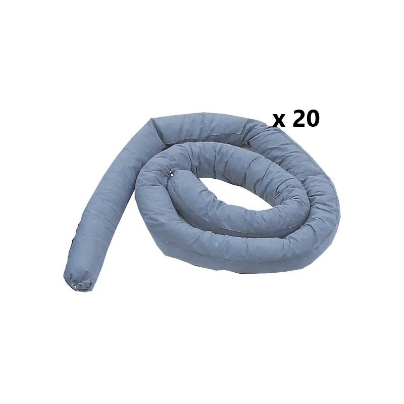 Lot de 20 Boudins Absorbants Tous Liquides EUROSORB 1.20mx8cm - TL8120-20 - NEUF