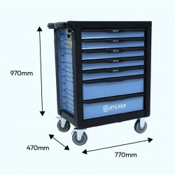 Servante Mobile d'Atelier 7 Tiroirs STILKER Sans Outils - 72518 - NEUVE