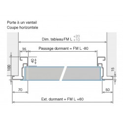 Bloc-Porte Coupe-Feu NINZ Proget 1 Vantail Gauche 1000x2150mm - BV0010