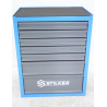 Servante d'Atelier 7 Tiroirs STILKER 675x450x900mm Sans Outils Bleu/Gris - 72517 - NEUVE