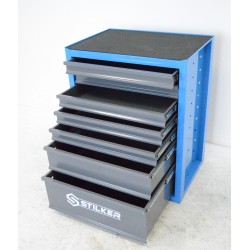 Servante d'Atelier 7 Tiroirs STILKER 675x450x900mm Sans Outils Bleu/Gris