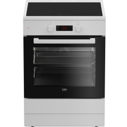 Cuisinière Mixte BEKO Plaque Induction 3 Zones et Four 72L Chaleur Brassée Nettoyage Catalyse - FSE68302MWC