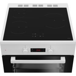 Cuisinière Mixte BEKO Plaque Induction 3 Zones et Four 72L Chaleur Brassée Nettoyage Catalyse - FSE68302MWC