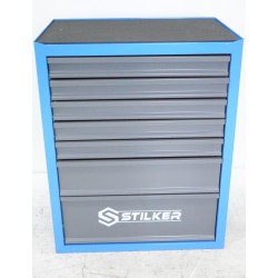 Servante d'Atelier 7 Tiroirs STILKER 675x450x900mm Sans Outils Bleu/Gris - 72517 - NEUVE