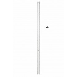 Lot de 6 Poteaux BETAFENCE pour Grillage Rigide Blanc 2.50m - 6PB - NEUF Déclassé