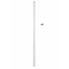 Lot de 6 Poteaux BETAFENCE pour Grillage Rigide Blanc 2.50m - 6PB - NEUF Déclassé