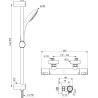 Ensemble de Douche avec Douchette à Main et Mitigeur Thermostatique PORCHER Okyris 60cm Chromé
