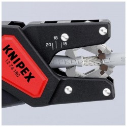 Pince à Dégainer Automatique KNIPEX pour Câbles Électriques Ø4.4mm à Ø7.5mm - 12 74 180 SB