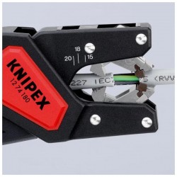 Pince à Dégainer Automatique KNIPEX pour Câbles Électriques Ø4.4mm à Ø7.5mm - 12 74 180 SB