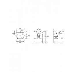 Lavabo Autoportant JACOB DELAFON Brive en Céramique 60x48cm Blanc