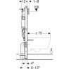 Bâti-Support Autoportant Renforcé pour WC Suspendu GEBERIT Duofix 112cm