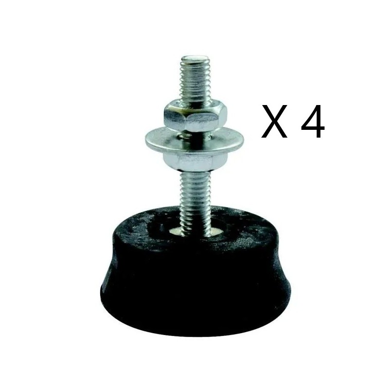Lot de 4 Plots Anti-Vibration ALTECH Portée 180kg/plot pour groupe de climatisation