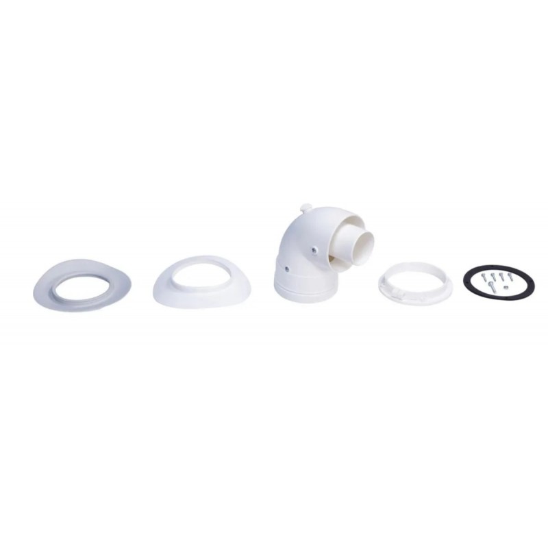 Terminal Ventouse Horizontal ATLANTIC D60-100 et Coude 90° Compatible Hysae Hybrid  - 074014 - NEUF