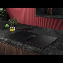 Plaque de Cuisson Induction avec Hotte Aspirante Intégrée AEG SaphirMatt 80cm - TH84CB03FZ - NEUVE