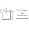 Receveur de Douche Carré 90x90cm JACOB DELAFON Kyreo Extra-Plat Blanc