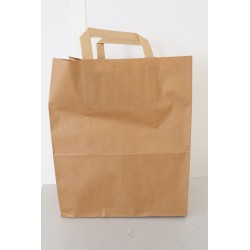 Lot de 250 Sacs Cabas en Kraft avec Poignée 250+140x320mm Idéal pour Boulangerie/Boulanger