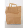 Lot de 250 Sacs Cabas en Kraft avec Poignée 250+140x320mm Idéal pour Boulangerie/Boulanger