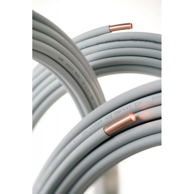 Couronne Tube Cuivre Pré-Gainé 25m WIELAND Wicu D18x1mm pour Installations d'Eau Sanitaire et Gaz - 13349 - NEUVE Déclassé