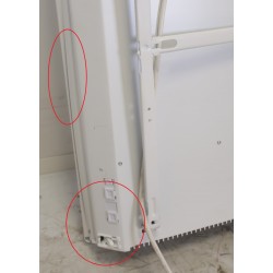Radiateur Électrique Chaleur Douce 1000W H847xL440mm INTUIS Oslo 2 Vertical Blanc - M163213 - NEUF Déclassé pas cher