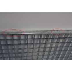 Lot de 2 Caillebotis Acier Galvanisé Grille 147x100cm Maille 30x30mm Épaisseur 3cm - CA01