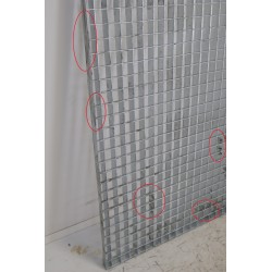 Lot de 2 Caillebotis Acier Galvanisé Grille 147x100cm Maille 30x30mm Épaisseur 3cm