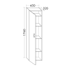 Meuble Colonne de Salle de Bain BURGBAD Sys30 Chêne Décor Rouille