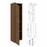 Meuble Colonne de Salle de Bain BURGBAD Sys30 Chêne Décor Rouille H1760xL450mm