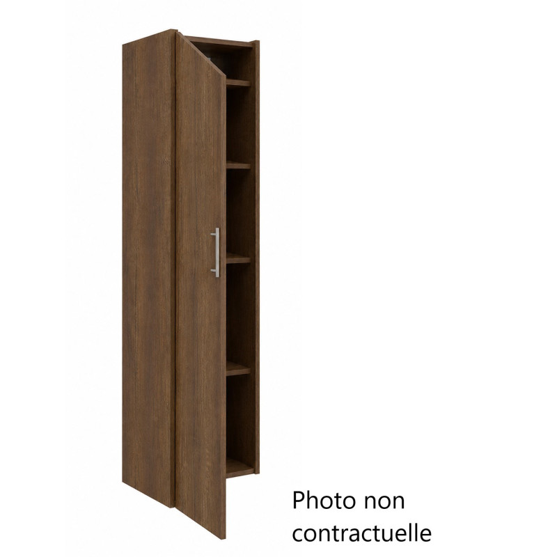 Meuble Colonne de Salle de Bain BURGBAD Sys30 Chêne Décor Rouille H1760xL450mm - HSCN045 - NEUVE