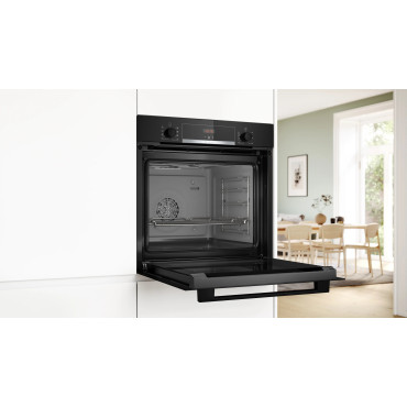 Four Encastrable 71L BOSCH Série 4 Nettoyage EcoClean 60x60cm Noir - HBA553BA3F - NEUF