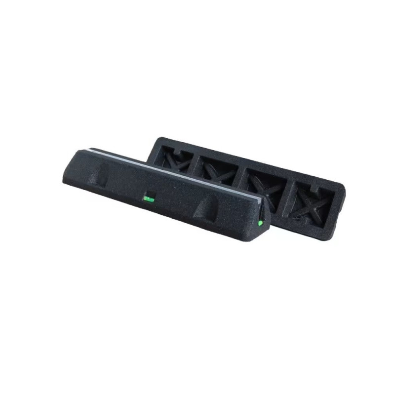 Paire de Supports/Pantins Anti-Vibration NICCONS au Sol Caoutchouc 600x160x90mm - 051005-00603 - NEUVE
