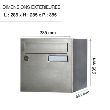 Boîte aux Lettres Extérieur RENZ 1 Porte Inox Brossé - 143811