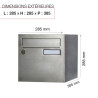 Boîte aux Lettres Extérieur RENZ 1 Porte Inox Brossé - 143811