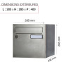 Boîte aux Lettres Extérieur RENZ Rivage 2 2 Portes Inox Brossé - 143821