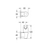 Support Mural pour Douchette GROHE Movario Chrome - 28401000
