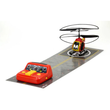Mon Premier Hélicoptère Télécommandé Pompier Rouge TOOKO Jouet pour Enfant
