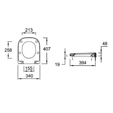 Abattant de Toilette JACOB DELAFON Struktura Thermodur Blanc - E4272-00