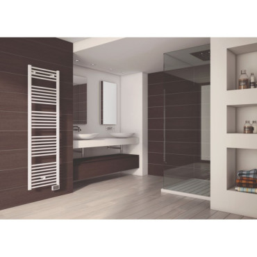 Sèche-Serviettes Électrique 1200W ALTERNA Primeo 2 H1868xL600mm Vertical Mural Blanc - 6841979