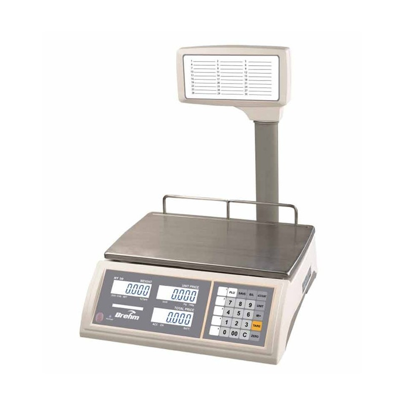Balance Compacte Poids/Prix Double Affichage BREHM RT30-30 Capacité 30kg Précision 5/10g - PF3117