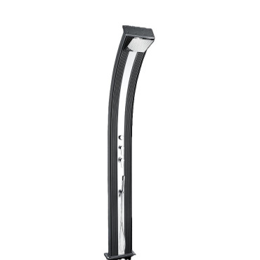 Douche Solaire d'Extérieur Hybride 40L FORMIDRA Dada Curve Anthracite/Aluminium Brossé - FDC40L - NEUVE Déclassée