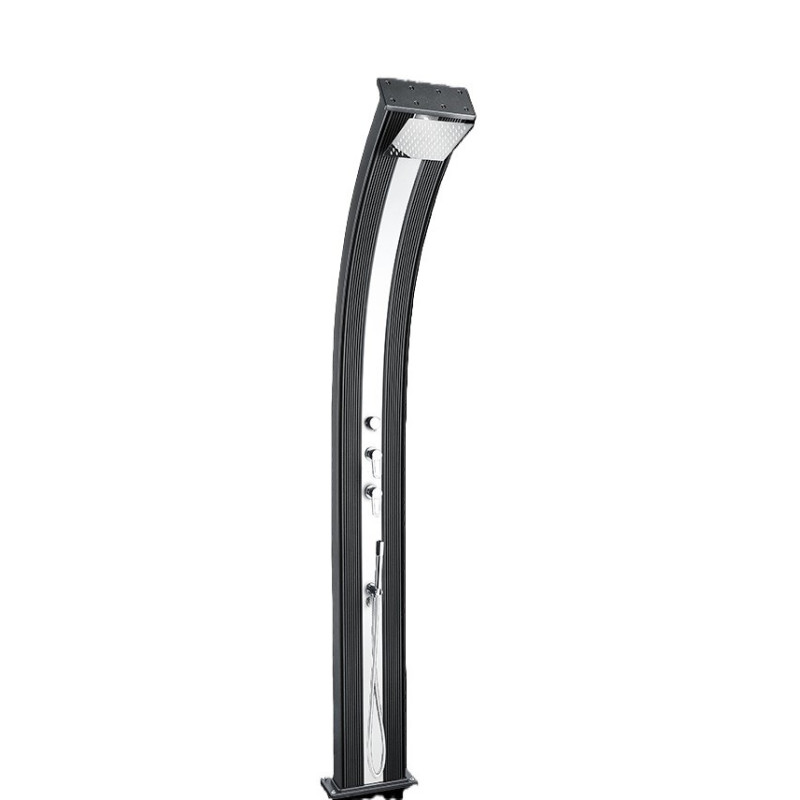 Douche Solaire d'Extérieur Hybride 40L FORMIDRA Dada Curve Anthracite/Aluminium Brossé - FDC40L - NEUVE Déclassée