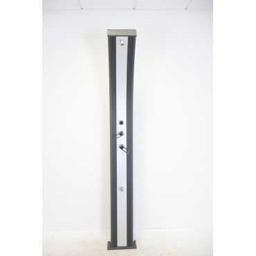 Douche Solaire d'Extérieur Hybride 40L FORMIDRA Dada Curve Anthracite/Aluminium Brossé - FDC40L