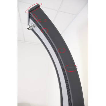 Douche Solaire d'Extérieur Hybride 40L FORMIDRA Dada Curve Anthracite